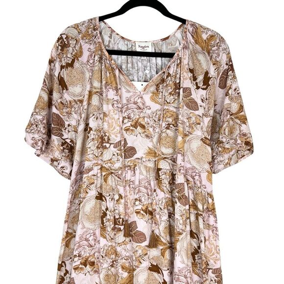 Hayden Sierra Floral Maxi Dress Sz 1X Boho Relaxed - Picture 4 of 14